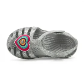 Isabella Glitter Flache Sandalen «Grey Silver»