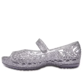 Isabella Glitter Peep-Toe-Sandalen «Silver»