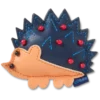 Jibbitz-Anstecker aus Kunstleder in Igel-Form Jibbitz-Anstecker aus Kunstleder in Igel-Form