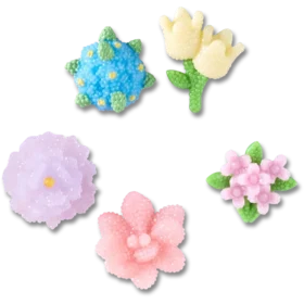 Jibbitz-Anstecker «Beaded Flowers» 5er-Pack