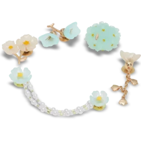 Jibbitz-Anstecker «Blue Dainty Floral» im 5er-Pack