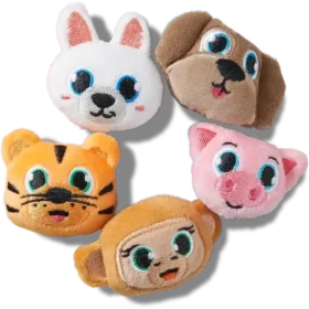 Jibbitz-Anstecker «Fuzzy Animal» 5er-Pack