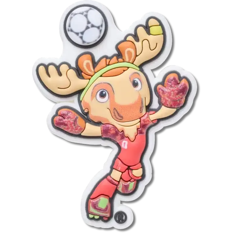 Jibbitz-Anstecker mit dem Maskottchen der FIFA-Weltmeisterschaft in Kanada Jibbitz-Anstecker mit dem Maskottchen der FIFA-Weltmeisterschaft in Kanada
