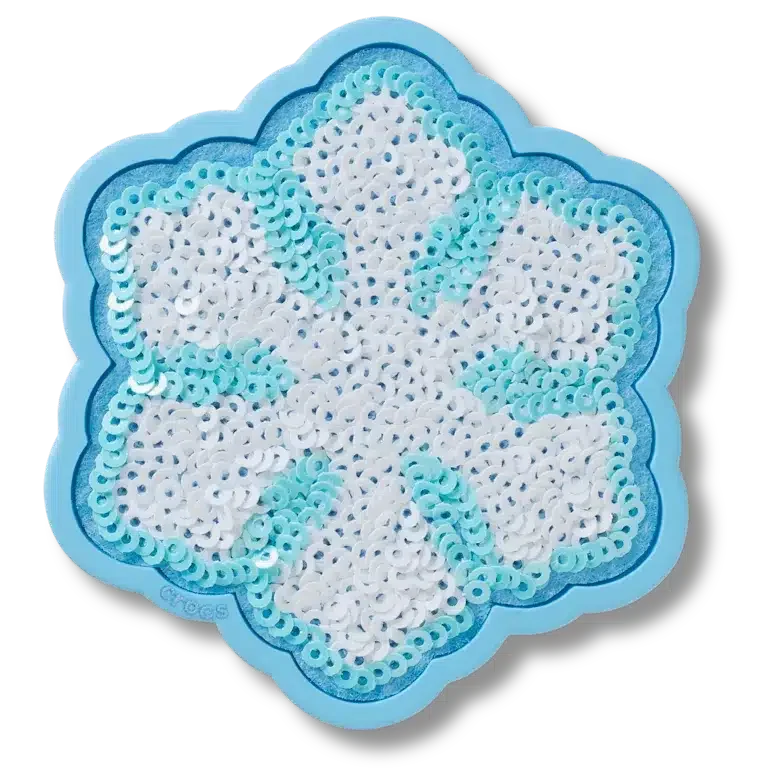 Jibbitz-Anstecker mit Pailletten-Schneeflocke Jibbitz-Anstecker mit Pailletten-Schneeflocke
