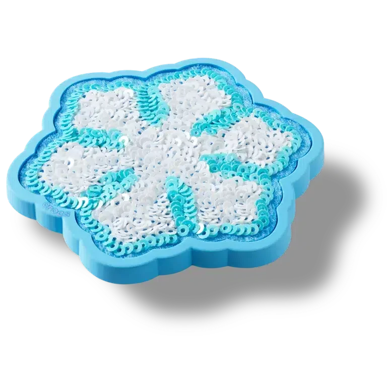 Jibbitz-Anstecker mit Pailletten-Schneeflocke Jibbitz-Anstecker mit Pailletten-Schneeflocke
