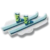 Jibbitz-Anstecker mit Ski- und Skistiefel-Motiven Jibbitz-Anstecker mit Ski- und Skistiefel-Motiven