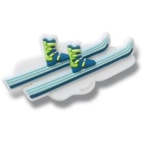 Jibbitz-Anstecker mit Ski- und Skistiefel-Motiven