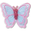 Jibbitz-Anstecker «Schmetterling aus Netzstoff mit Pailletten»