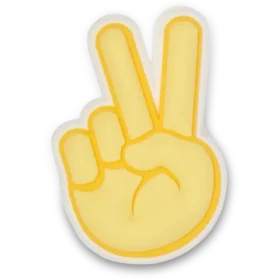 Jibbitz-Schuhanhänger mit Peace-Handzeichen