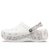 Klassische Americana-Paisley-Platform Clogs mit Plateau «Weiss»
