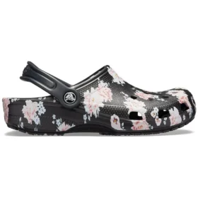 Klassische bedruckte Clogs «Black Pink»