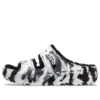 Klassische Cozzzy-Marbled-Sandalen «Black White»