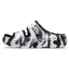 Klassische Cozzzy-Marbled-Sandalen «Black White»