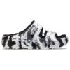 Klassische Cozzzy-Marbled-Sandalen «Black White»