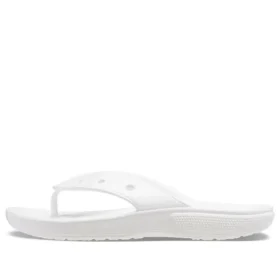 Klassische Crocs Classic Flip Zehentrenner, Unisex, weiss