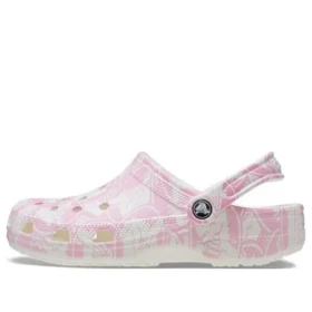 Klassische Duke-Print-Clogs «Pink Tweed»