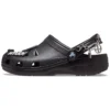 Klassische «Feel The Positivity»-Freizeit-Unisex-Sandalen in Schwarz