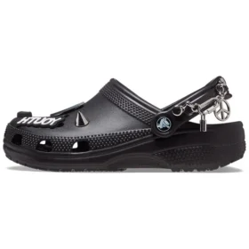 Klassische «Feel The Positivity»-Freizeit-Unisex-Sandalen in Schwarz