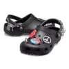 Klassische «Feel The Positivity»-Freizeit-Unisex-Sandalen in Schwarz