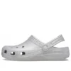 Klassische Glitter-Clogs «Silver»