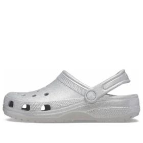Klassische Glitter-Clogs «Silver»