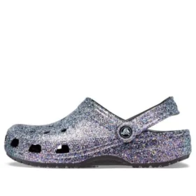 Klassische Glitter-Clogs «Silver Multi»