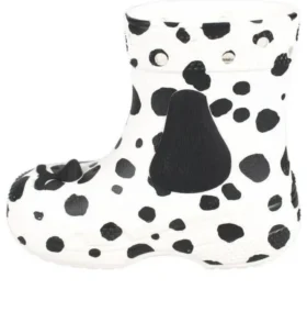 Klassische I AM Dalmatiner-Stiefel «White Black»