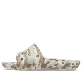 Klassische marmorierte Sandalen «White Brown»