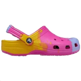 Klassische Ombre-Clogs «Pink Gelb Blau»