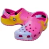 Klassische Ombre-Clogs «Pink Gelb Blau»