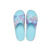 Klassische Plateau-Pantolette mit Palmenprint «Blue Multi-Color»