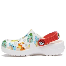 Klassische Pokémon-Clogs «White Red»