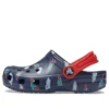 Kultige, leichte Clogs mit Knöchelriemen «Blue Red»