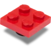 Lego® rote 2×2-Kachel Jibbitz™-Anstecker