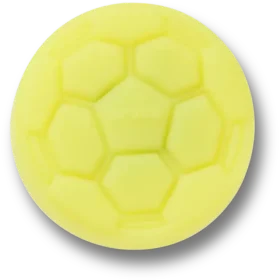 Leuchtender gelber Fussball-Jibbitz-Anstecker