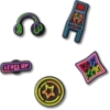Level Up Gamer 5er-Pack Jibbitz-Anstecker
