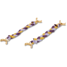 Mehrfarbig gewebte Sandalen-Kette, 2er-Pack Jibbitz-Anstecker