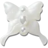 Meta Jelly White Butterfly Jibbitz™-Anstecker