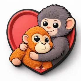«Monkey Love»-Jibbitz-Anstecker