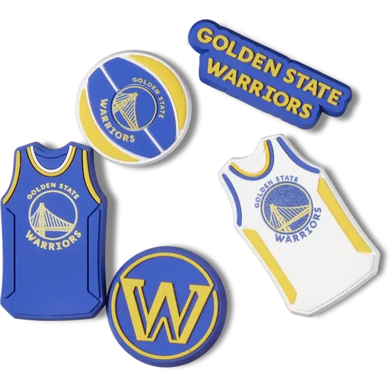 NBA Golden State Warriors Jibbitz-Anstecker, 5er-Pack NBA Golden State Warriors Jibbitz-Anstecker, 5er-Pack
