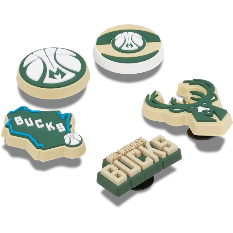 NBA Milwaukee Bucks 5er-Pack Jibbitz-Anstecker NBA Milwaukee Bucks 5er-Pack Jibbitz-Anstecker