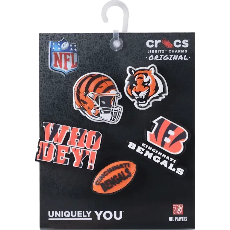 NFL Cincinnati Bengals 5er-Pack Jibbitz-Schuhanhänger NFL Cincinnati Bengals 5er-Pack Jibbitz-Schuhanhänger