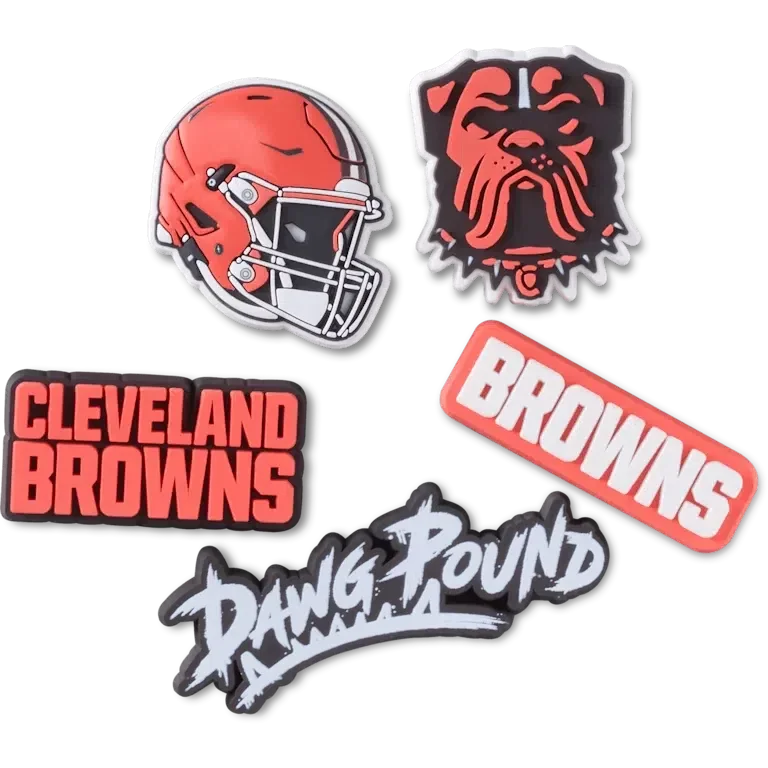 NFL Cleveland Browns 5er-Pack Jibbitz-Schuhanhänger NFL Cleveland Browns 5er-Pack Jibbitz-Schuhanhänger