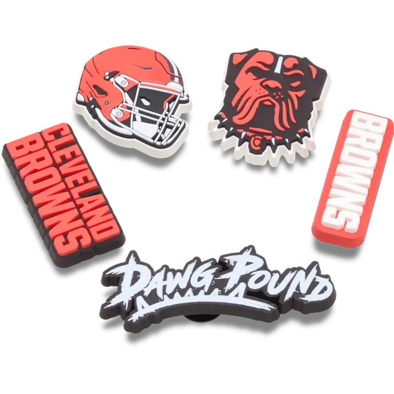 NFL Cleveland Browns 5er-Pack Jibbitz-Schuhanhänger NFL Cleveland Browns 5er-Pack Jibbitz-Schuhanhänger