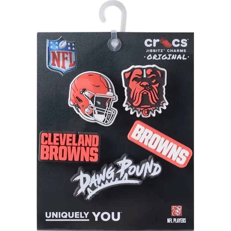 NFL Cleveland Browns 5er-Pack Jibbitz-Schuhanhänger NFL Cleveland Browns 5er-Pack Jibbitz-Schuhanhänger
