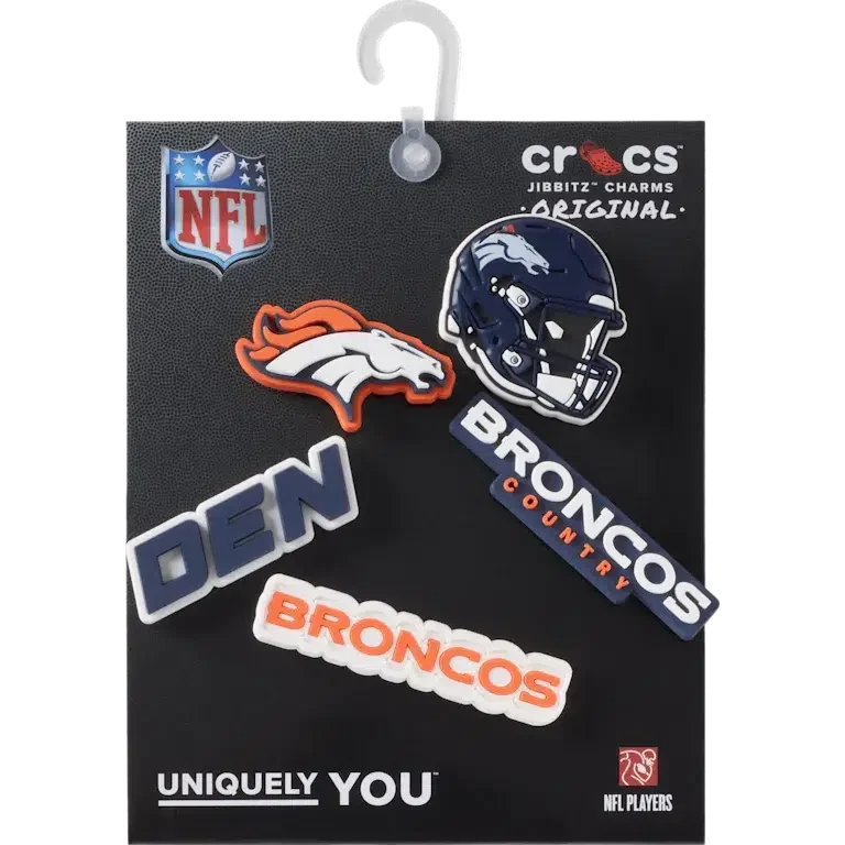 NFL Denver Broncos 5er-Pack Jibbitz-Schuhanhänger NFL Denver Broncos 5er-Pack Jibbitz-Schuhanhänger