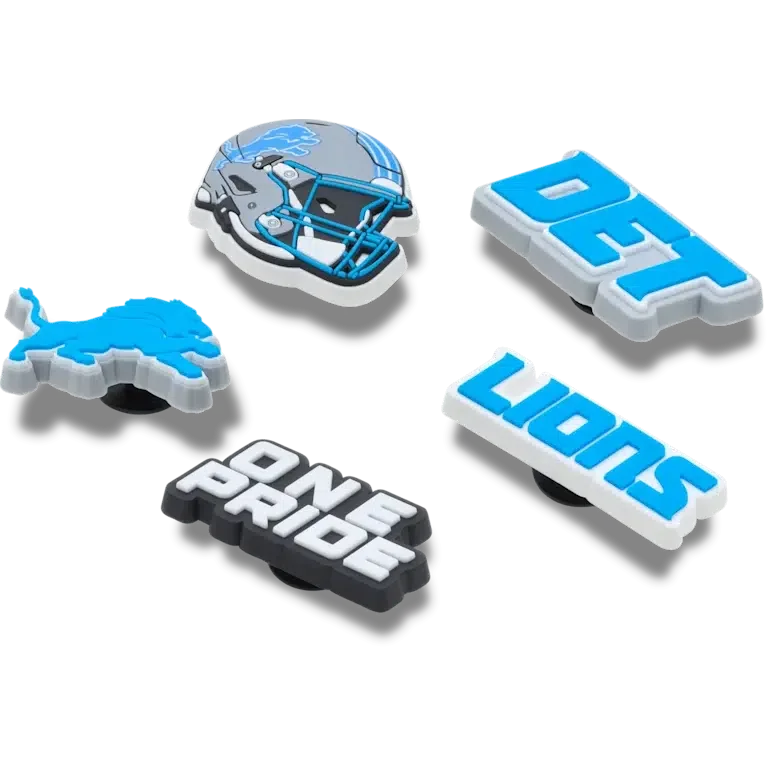 NFL Detroit Lions 5er-Pack Jibbitz-Schuhanhänger NFL Detroit Lions 5er-Pack Jibbitz-Schuhanhänger
