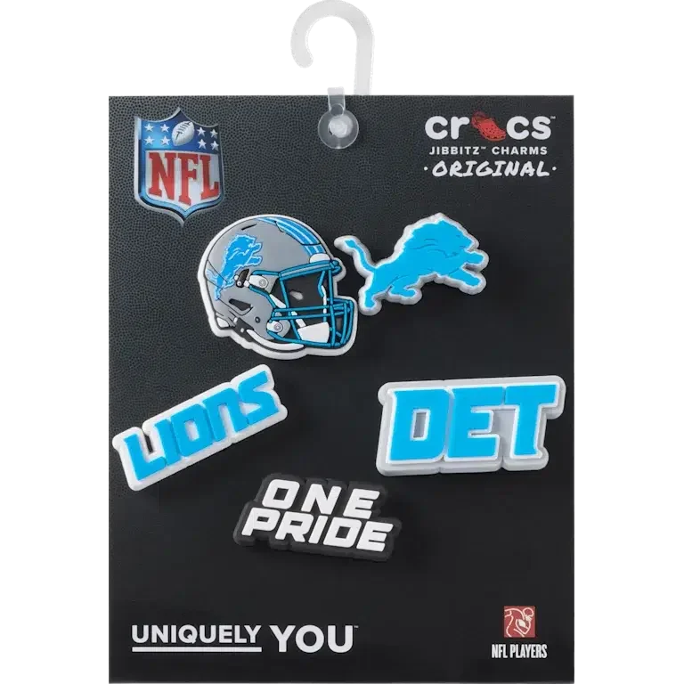 NFL Detroit Lions 5er-Pack Jibbitz-Schuhanhänger NFL Detroit Lions 5er-Pack Jibbitz-Schuhanhänger