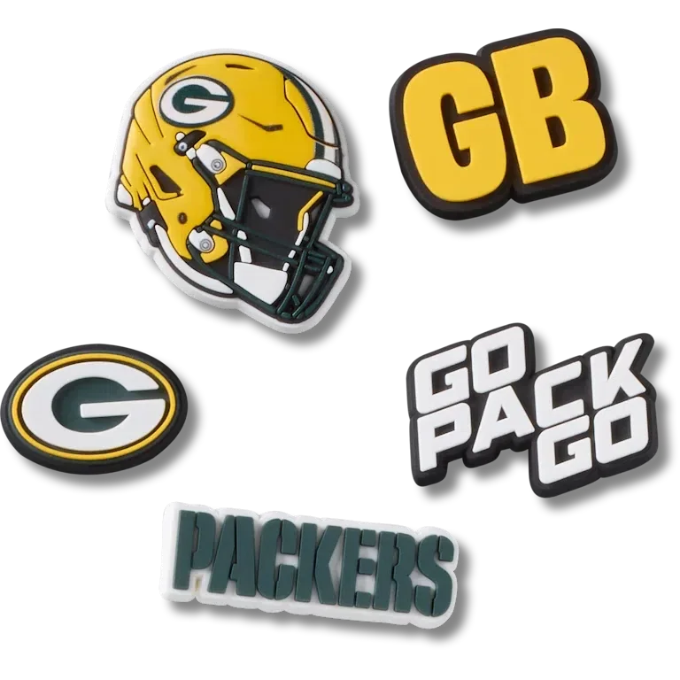 NFL Green Bay Packers 5er-Pack Jibbitz-Schuhanhänger NFL Green Bay Packers 5er-Pack Jibbitz-Schuhanhänger