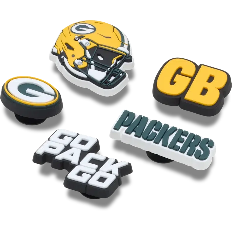 NFL Green Bay Packers 5er-Pack Jibbitz-Schuhanhänger NFL Green Bay Packers 5er-Pack Jibbitz-Schuhanhänger